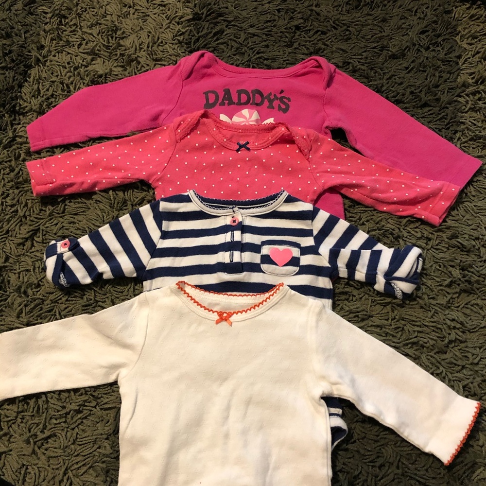 4 long sleeve girls onesies
